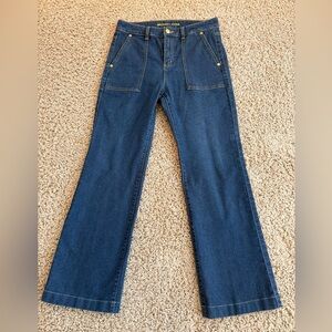 Michael Kors Indigo Wide Leg Jeans